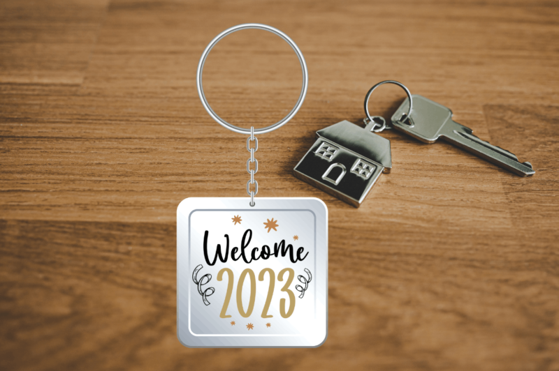 New Year Keychain Svg bundle
