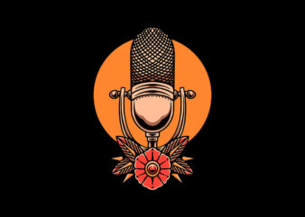 oldschool microphone t shirt design online