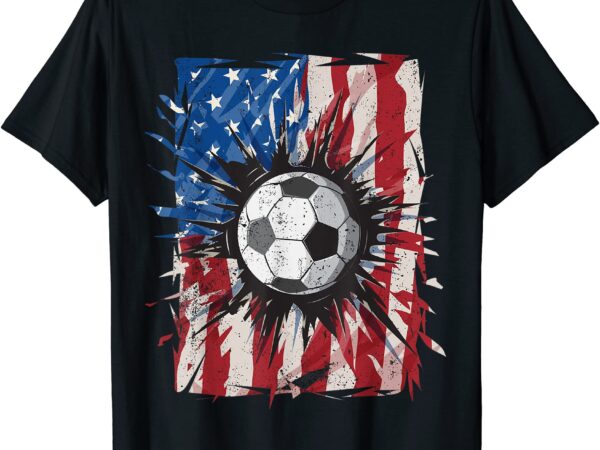 Patriotic soccer 4th of july men usa american flag boys t shirt men