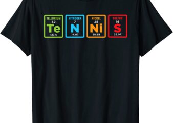 periodic table tennis player funny gift t shirt men
