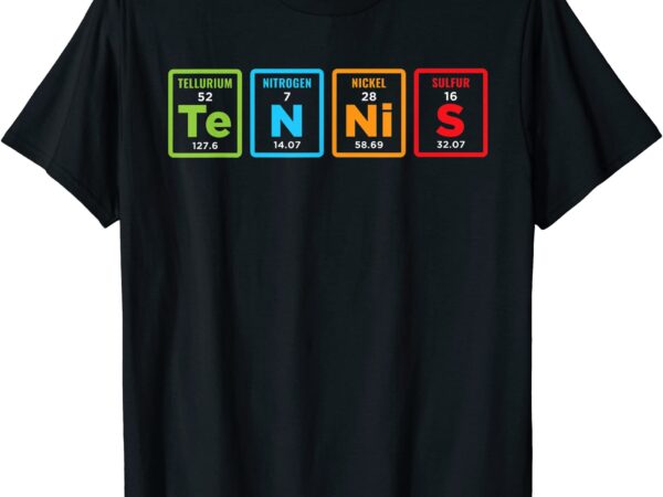 Periodic table tennis player funny gift t shirt men