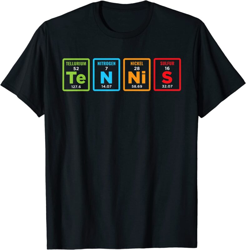 periodic table tennis player funny gift t shirt men