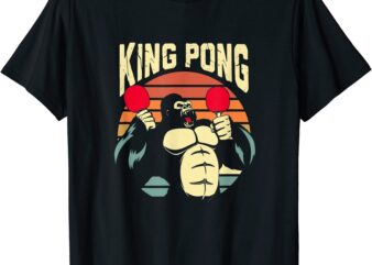 ping pong table tennis paddle king pong t shirt men