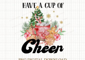 Christmas Have A Cup Of Cheer Png, Cute Winter Png, Christmas Png, Christmas Party Png, Christmas Png File, Gnome Coffee Design