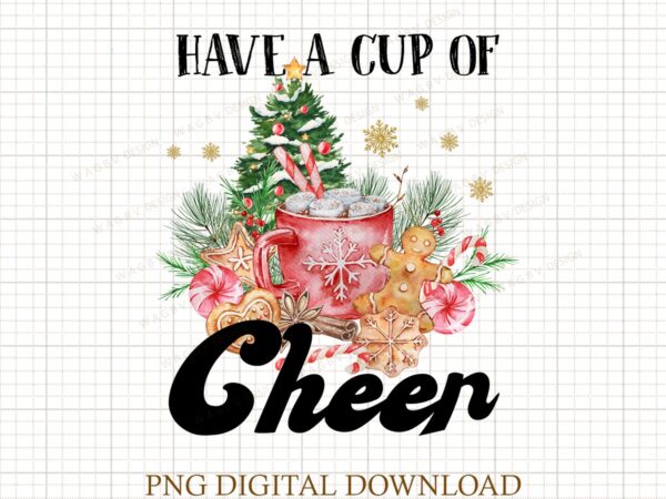 Christmas have a cup of cheer png, cute winter png, christmas png, christmas party png, christmas png file, gnome coffee design