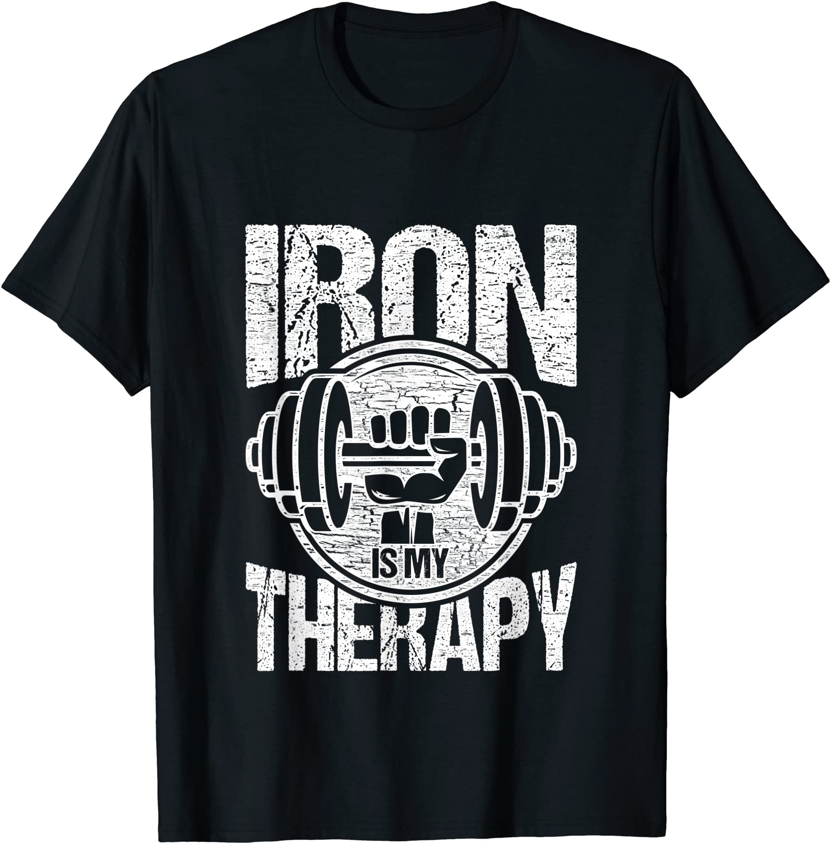 powerlifting strongman tshirt iron is my therapy tee t shirt men - Buy ...