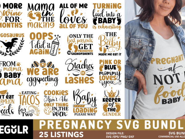 Pregnancy svg bundle t shirt illustration