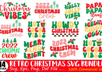 Retro christmas svg bundle