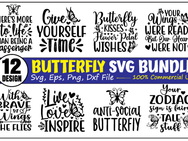 Butterfly svg bundle t shirt template