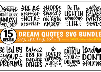 Dream Quotes Svg Bundle