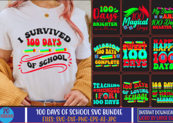 100 Days Of School Svg Bundle