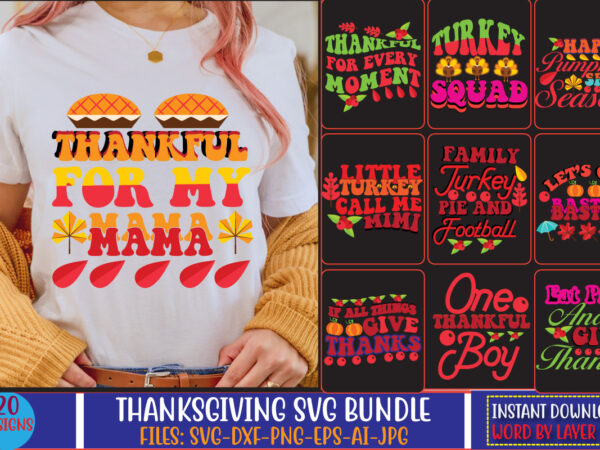 Thanksgiving svg bundle t shirt designs for sale