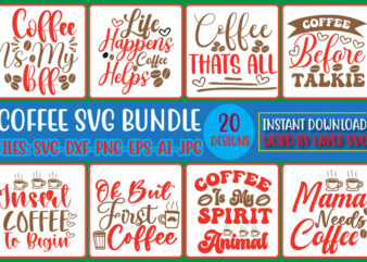 Coffee Svg Bundle t shirt vector file