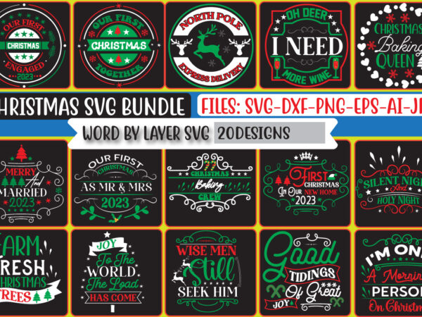 Christmas svg bundle t shirt vector file