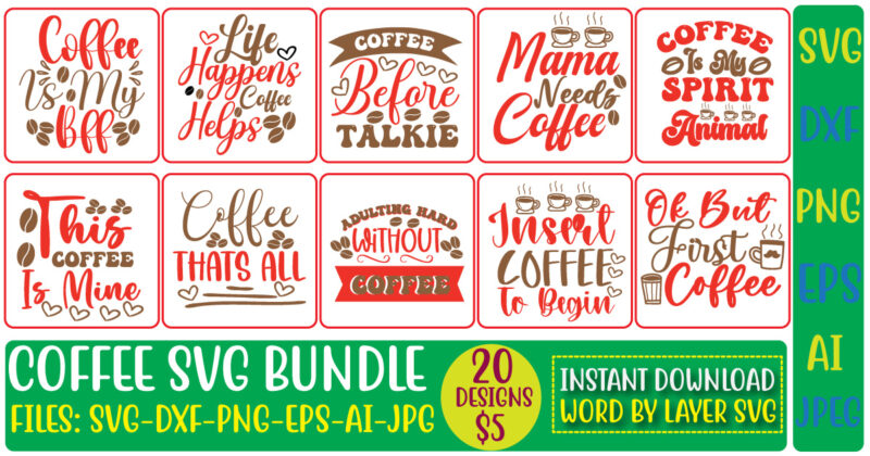 Coffee Svg Bundle