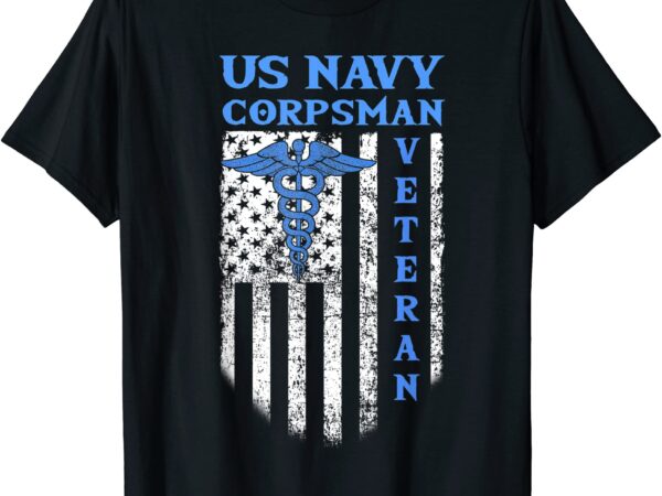 Proud veteran navy corpsman t shirt gifts navy patriot t shirt men