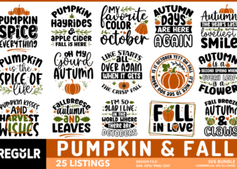 Pumpkin And Fall SVG Bundle