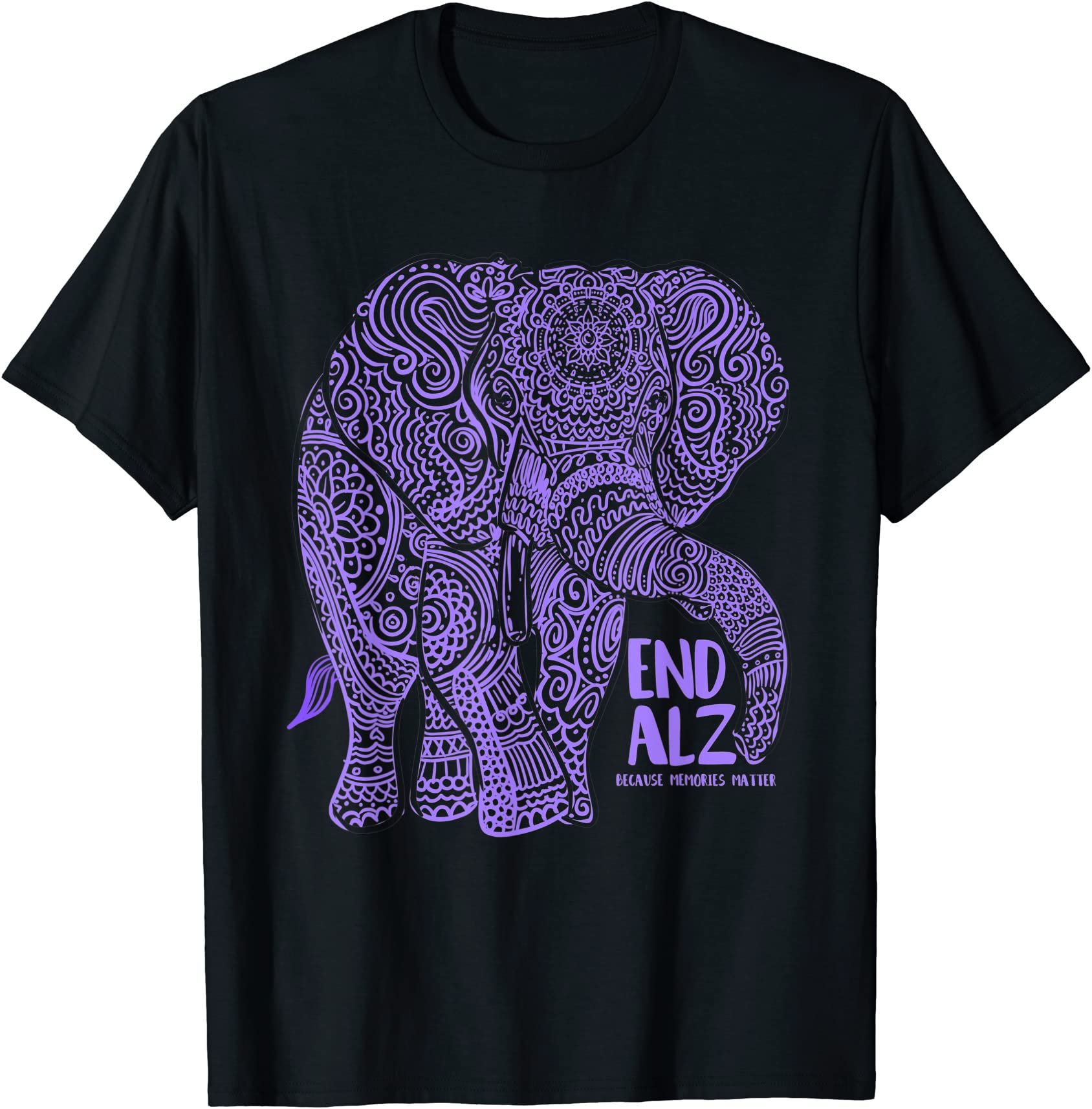purple elephant alzheimer awareness apparel amp gifts end alz t shirt