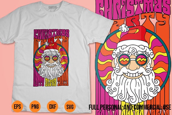 Christmas t shirt vector christmas vector hippy santa svg png santa svg, christmas svg, santa christmas svg, t shirt template