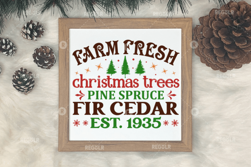 Retro Christmas Sign SVG Bundle