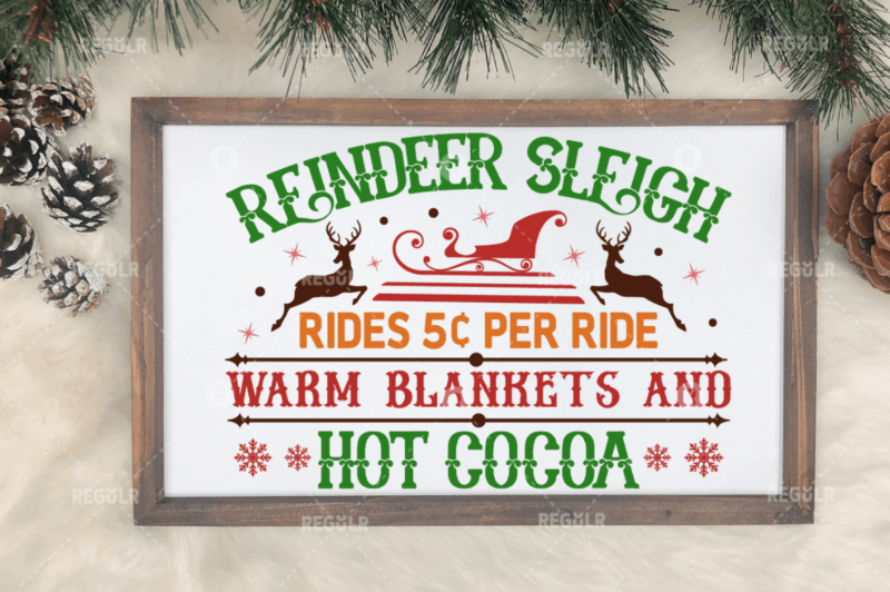 Retro Christmas Sign SVG Bundle