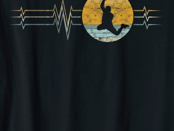 Retro heartbeat basketball sport lifeline vintage gift t shirt men