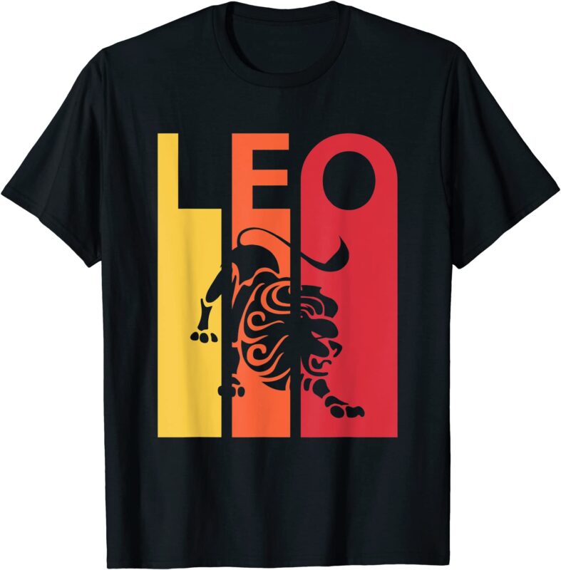 retro leo zodiac sign july august birthday gift vintage leo t shirt men