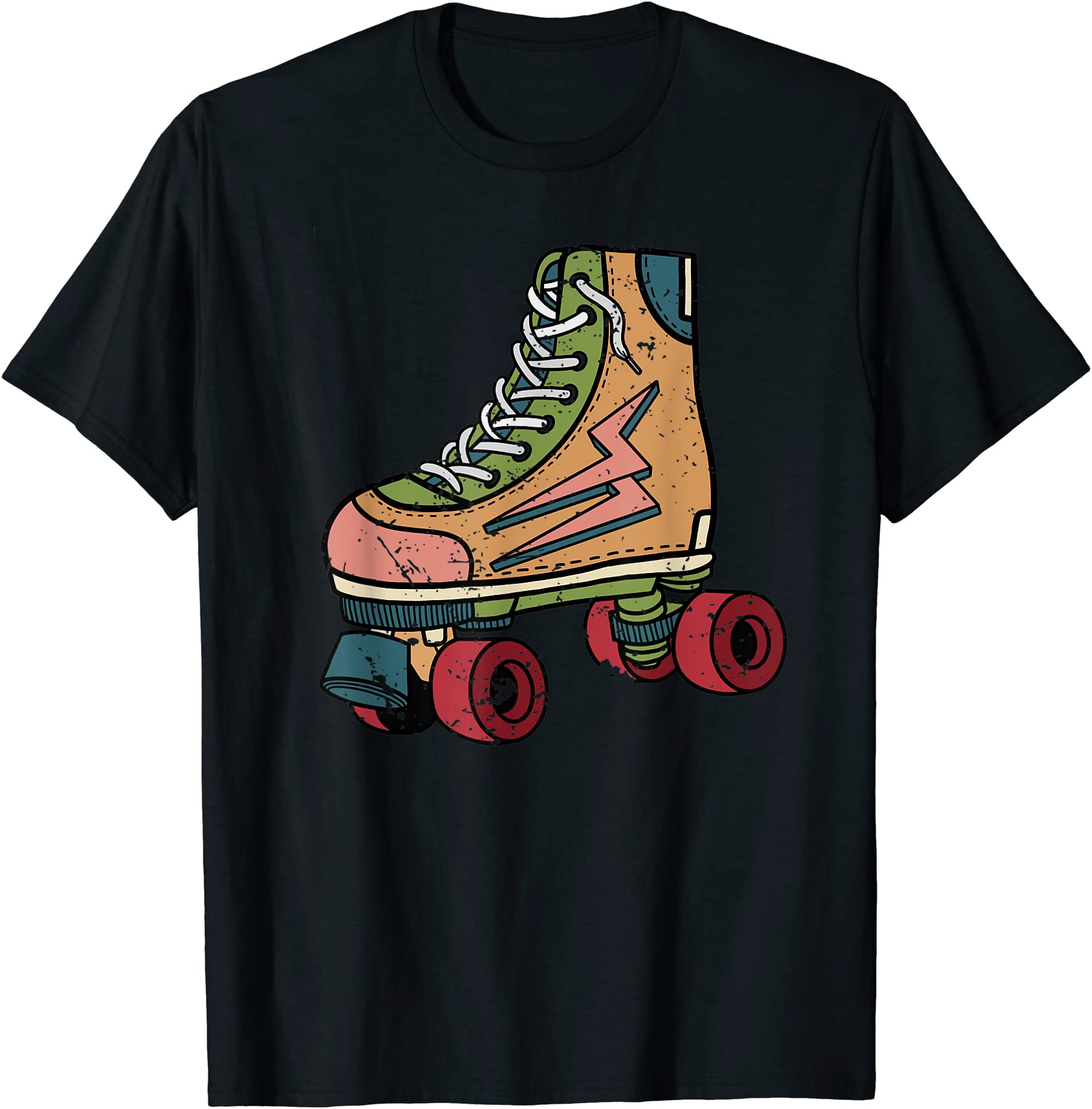 roller skating art men women 80s roller derby rollerskate t shirt men