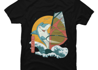shark, sea, windsurfing