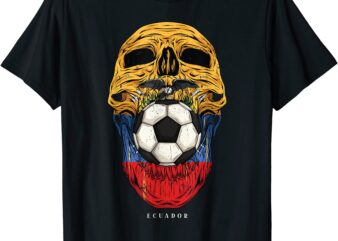 skull ecuador football soccer jersey ecuadorian flag men boy t shirt men