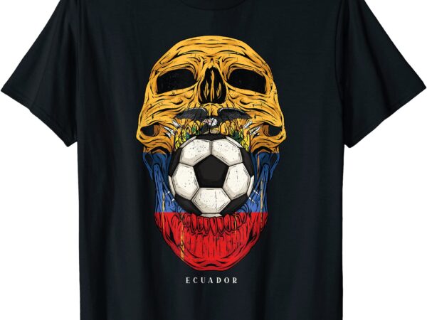 Skull ecuador football soccer jersey ecuadorian flag men boy t shirt men