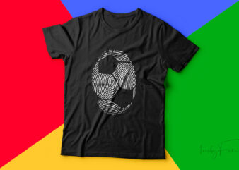 Soccer Fingerprint | Football Lover t shirt art ready to print