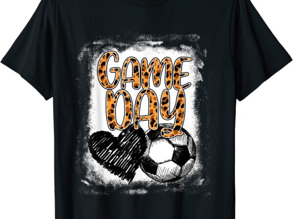 Soccer game day women leopard cheetah print soccer fan t shirt men