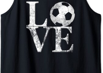 soccer love football tank top men t shirt template vector