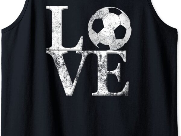 Soccer love football tank top men t shirt template vector