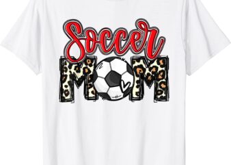 soccer mom red leopard t shirt men