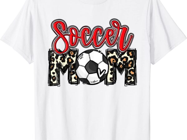 Soccer mom red leopard t shirt men