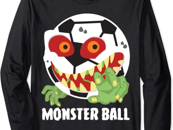 Soccer monster ball scary cool goalie halloween costume long sleeve t shirt unisex