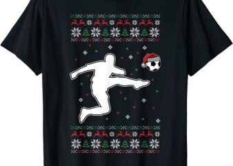 soccer player christmas cool sport ugly x mas pajama party t shirt men