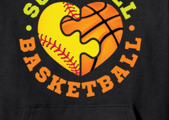 softball basketball pullover hoodie unisex t shirt template vector