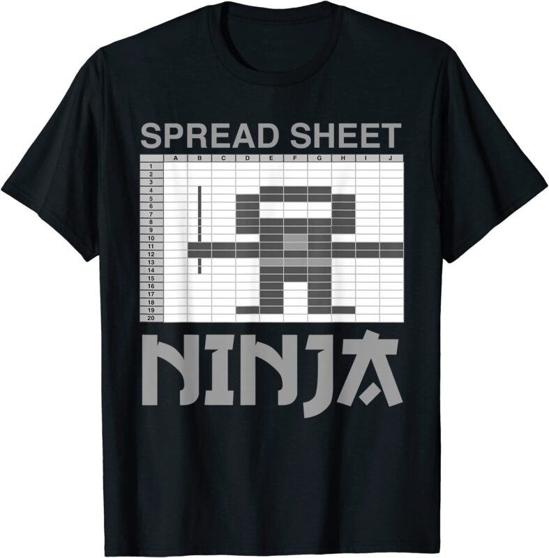 spreadsheet ninja funny office party excel data lover t shirt men