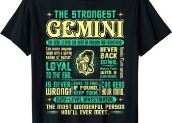 strongest gemini loyal can read your mind zodiac tshirt men