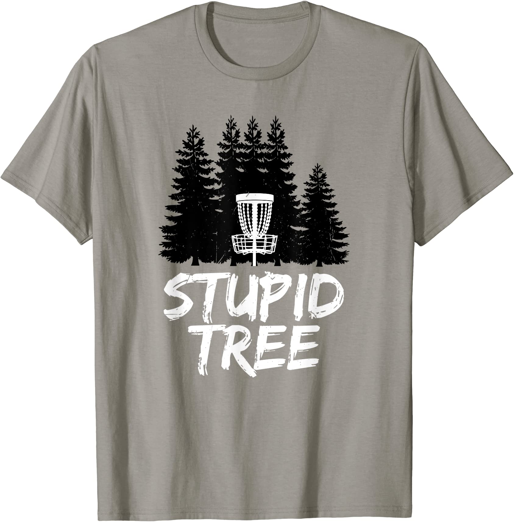 stupid tree disc golf t shirt funny frisbee golf tee shirt t shirt men ...
