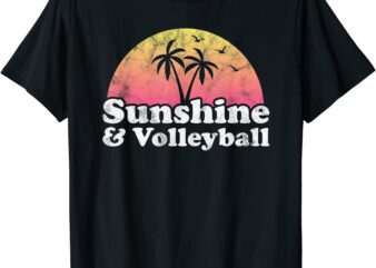 sunshine and volleyball t shirt men