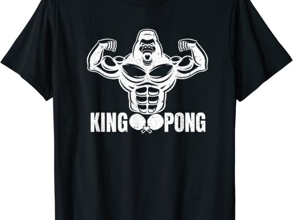 Table tennis king pong funny ping pong vintage gift t shirt men