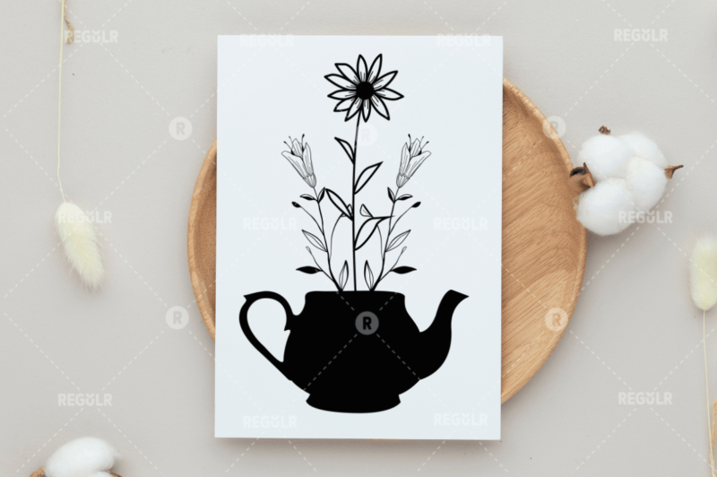 Paper Cut Coffee Cup and Pots SVG Bundle