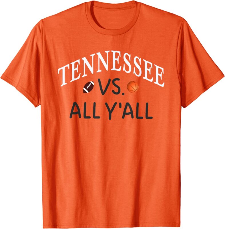 tennessee vs all y39all football basketball t shirt men