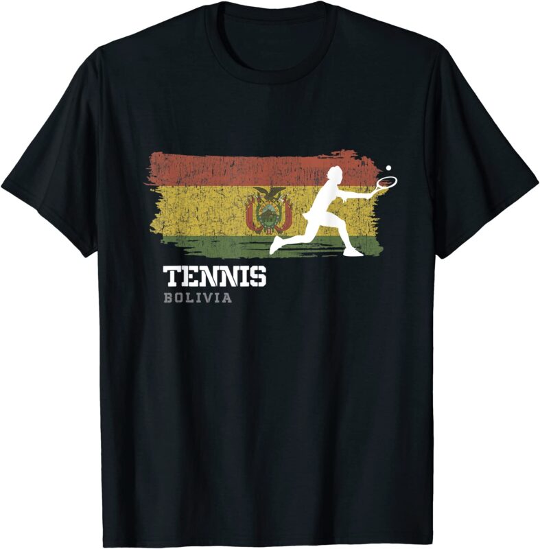 tennis bolivia flag womens tennis girl player tennis t shirt men