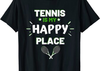 tennis is my happy place love tennis fanatic t shirt men