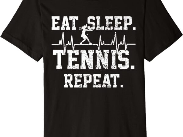 Tennis player vintage heartbeat premium t shirt men
